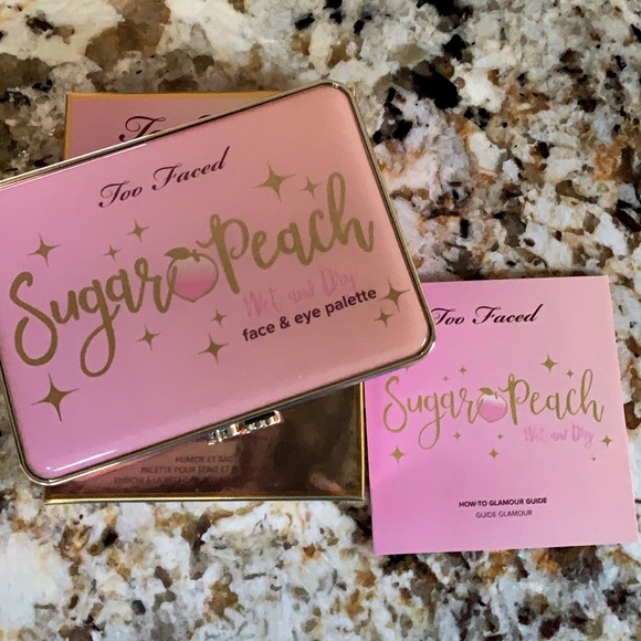 🍑SOLD Too Faced “Sugar Peach” Wet & Dry Palette - Picture 4 of 8